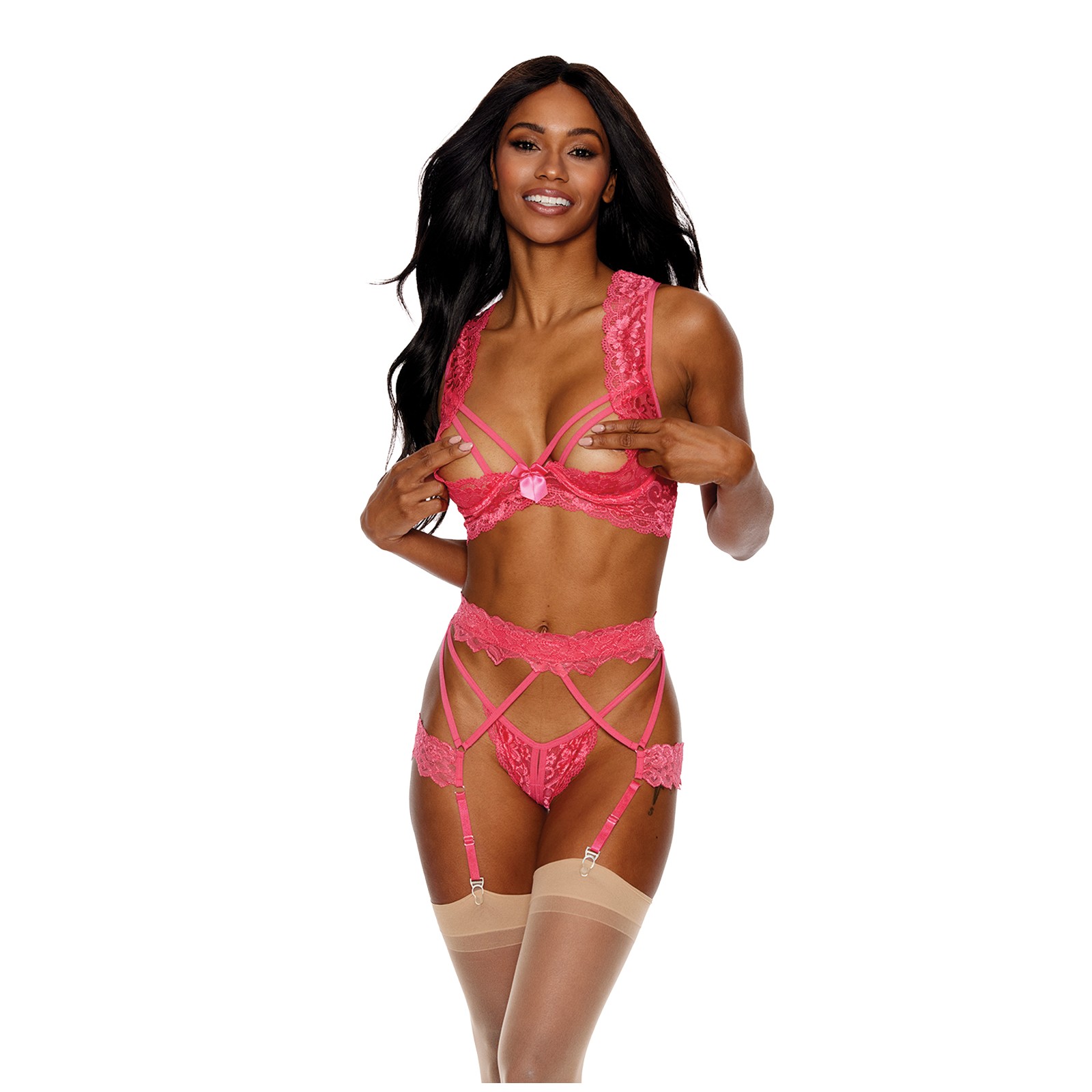 Lace Underwire Peek a Boo Bra Set for Seductive Nights