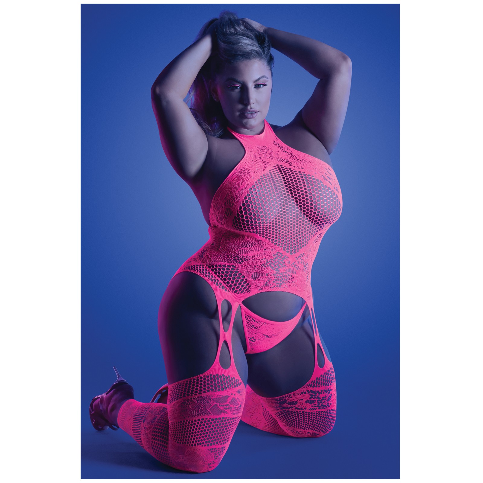 Glow Halter Bodystocking with Matching G-String