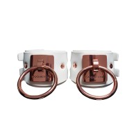 Pleasure Collection Adjustable Handcuffs White Rose Gold