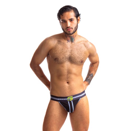 Sport Fucker Jersey Jock in XXL Black/Black