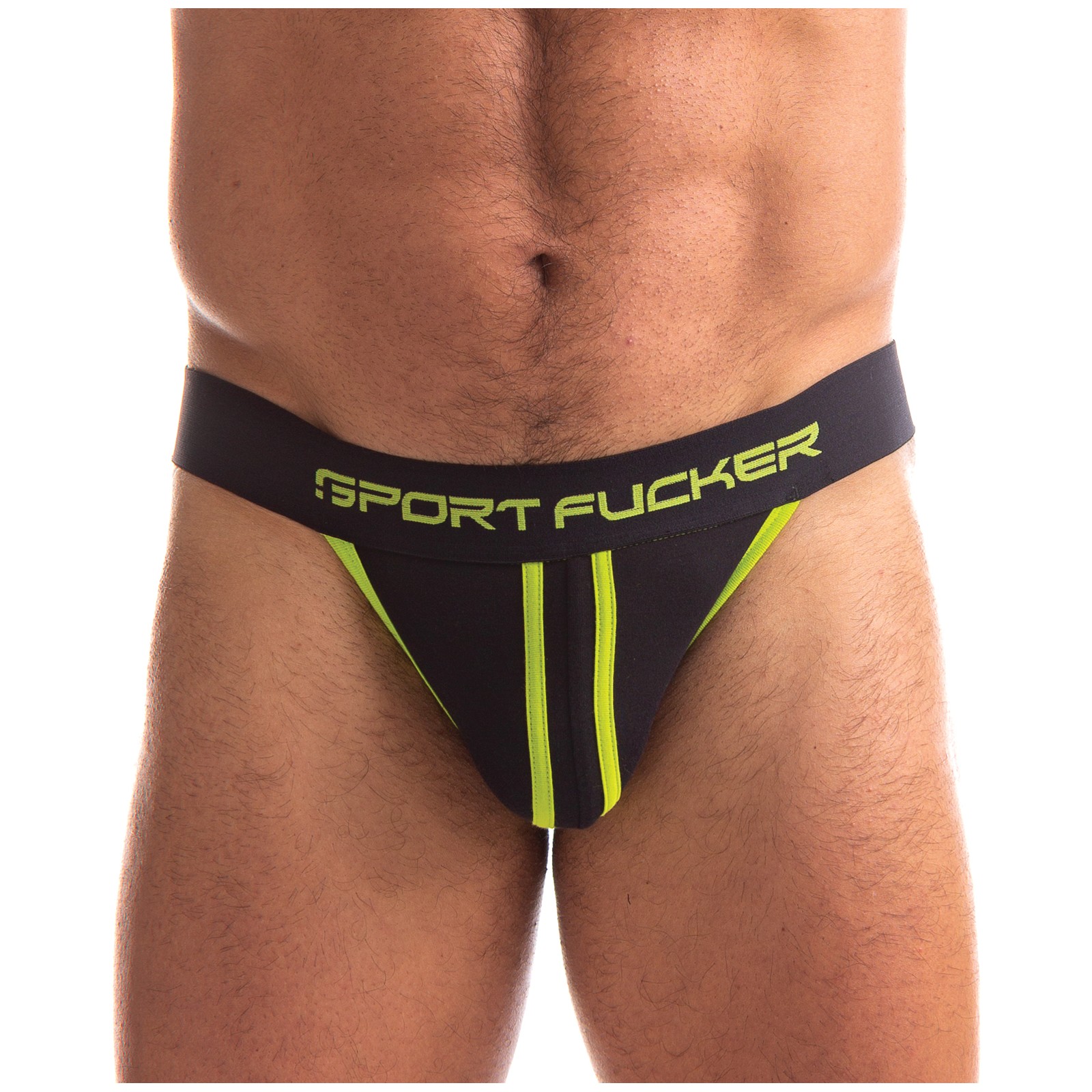 Sport Fucker Jersey Jock - M Black/Green | Men's Underwear