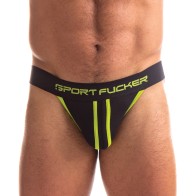 Sport Fucker Jersey Jock - M Black/Green | Men's Underwear