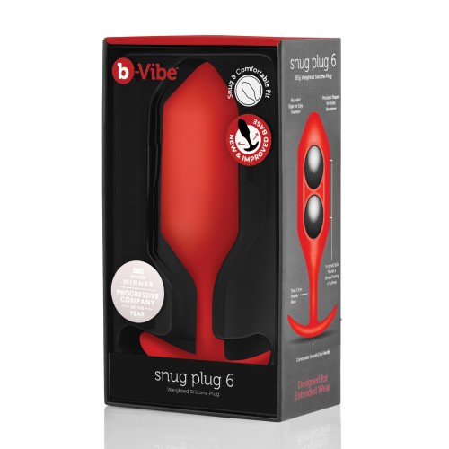 b-Vibe Weighted Snug Plug 6 Red 515g