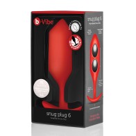 Plug Pesado b-Vibe Snug Plug 6 Rojo 515g