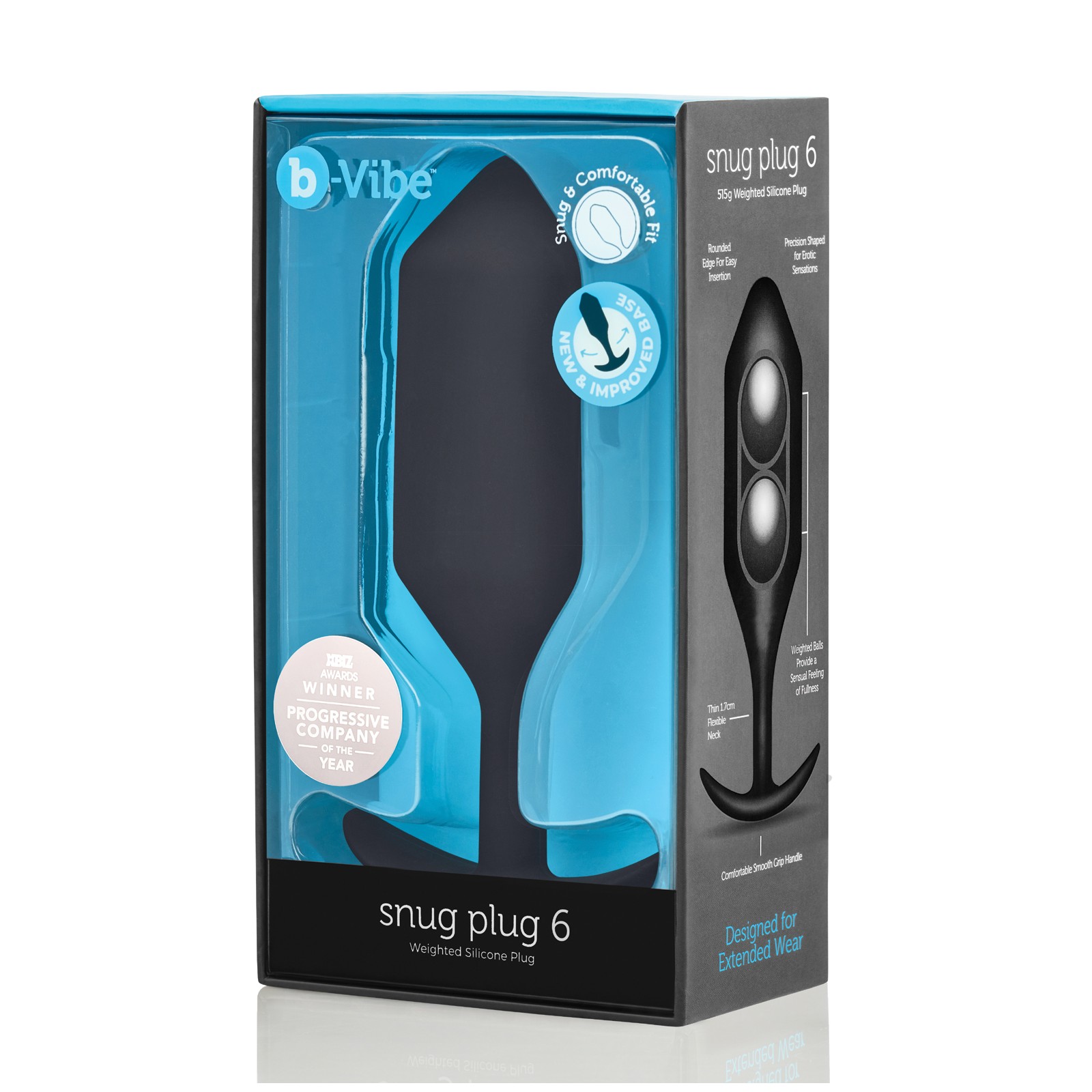 b-Vibe Plug Snug 7 con Peso - 600g Negro