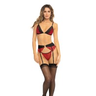 Rene Rofe Underneath It All Red Set M/L