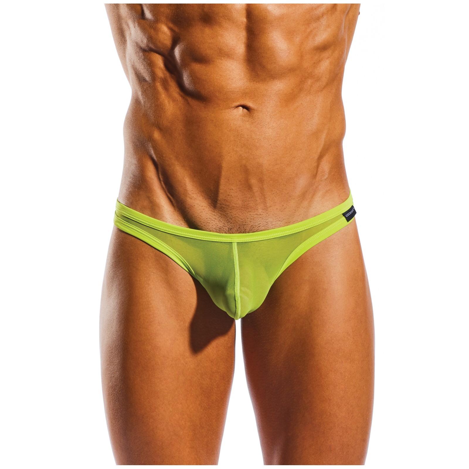 Cocksox Mesh Enhancing Pouch Thong - Citrus Green LG