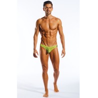 Cocksox Mesh Enhancing Pouch Thong - Citrus Green LG