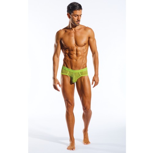 Brief Deportivo Cocksox de Malla con Pouch Contorneado - Verde Cítrico SM