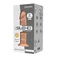 SilexD Model 2 8" Silexpan Memory Silicone Dildo - Ivory