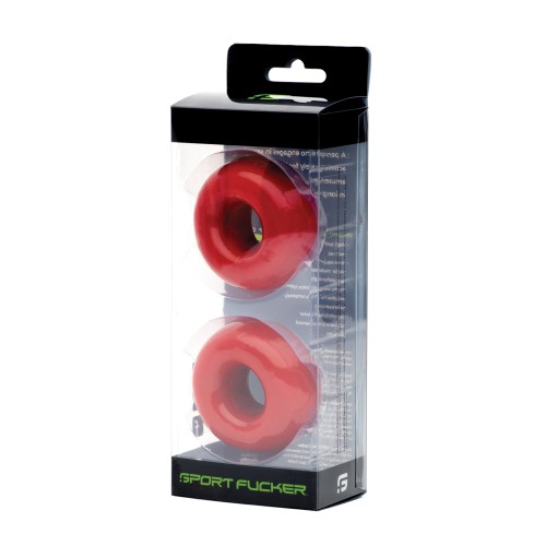 Sport Fucker Skater Boyz Rings Pack of 2 Red