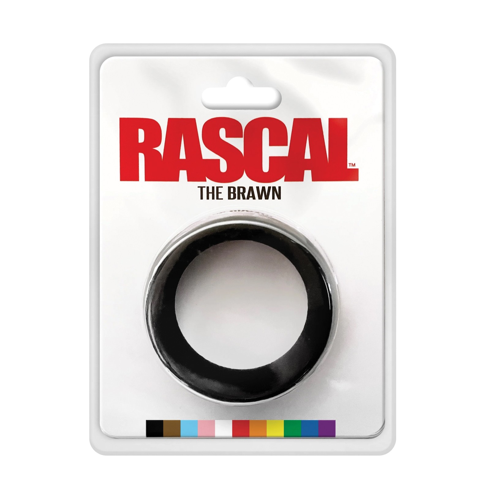 Anillo para el Pene Rascal Brawn de Silicona Negro - Rendimiento Mejorado