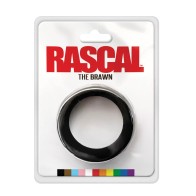 Anillo para el Pene Rascal Brawn de Silicona Negro - Rendimiento Mejorado