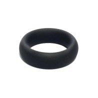 Anillo para el Pene Rascal Brawn de Silicona Negro - Rendimiento Mejorado