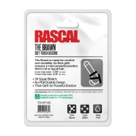 Rascal Brawn Silicone Cock Ring Black - Enhanced Performance