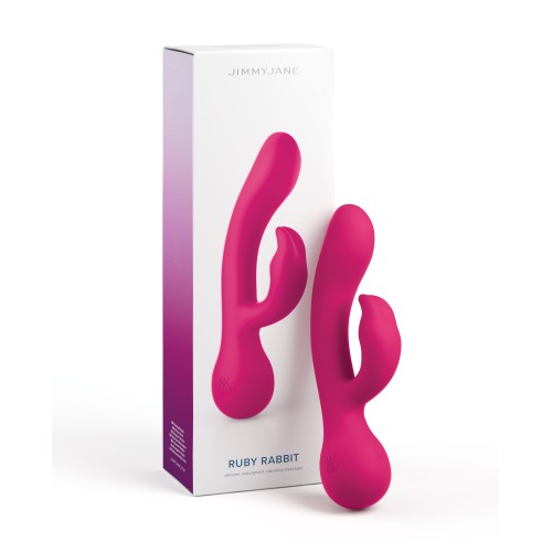 Vibrador Conejo Ruby de JimmyJane Rosa