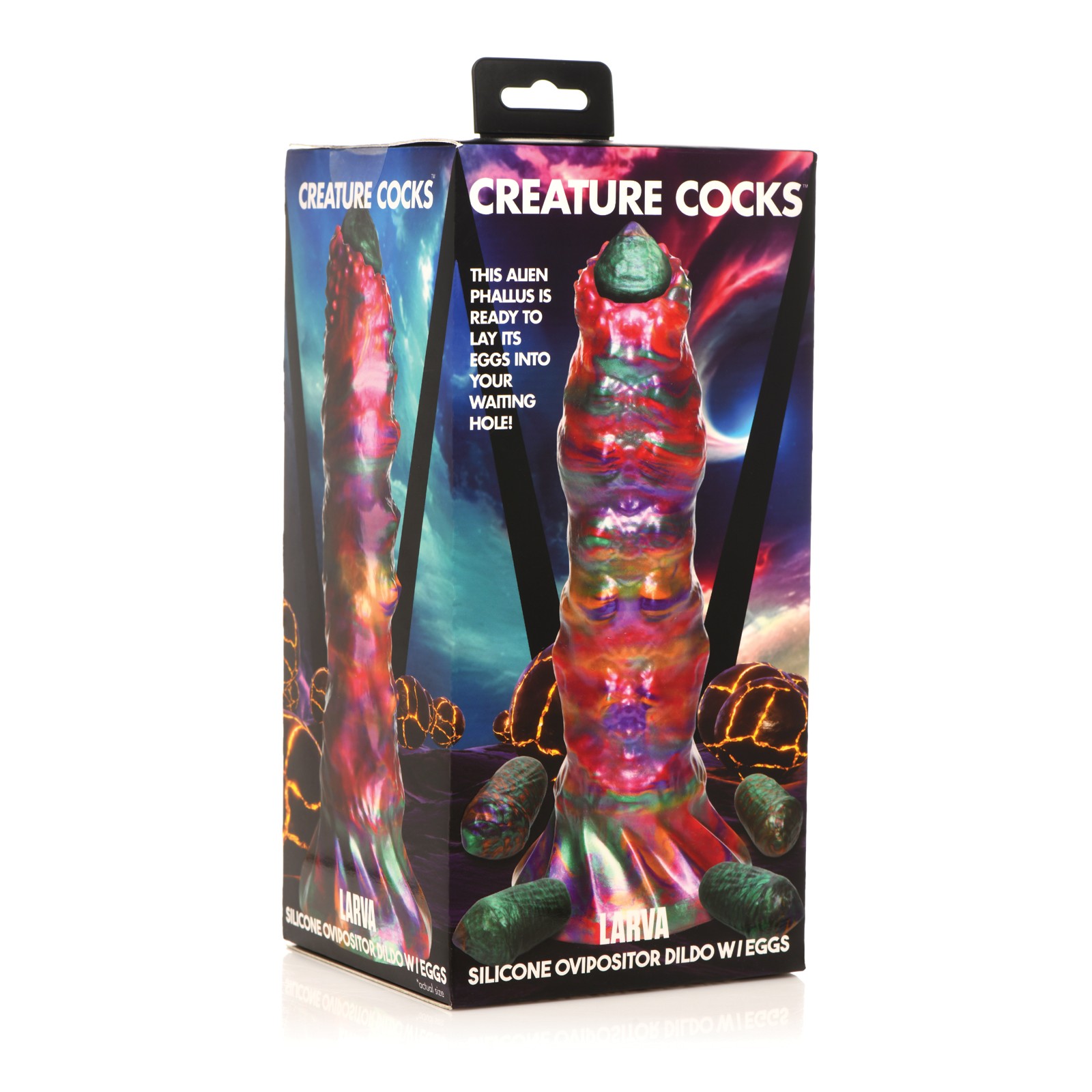 Creature Cocks Larva Ovipositor Silicone Dildo with Eggs