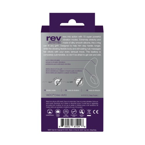 VeDO Rev Rechargeable C Ring - Purple