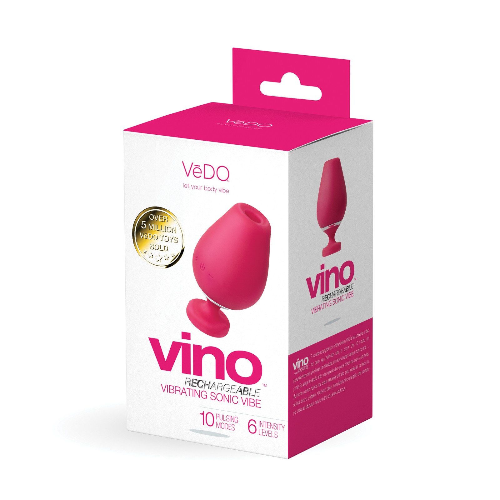 VeDO Vino Vibrador Sónico Recargable Rosa