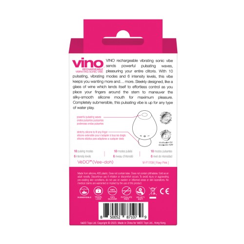 VeDO Vino Vibrador Sónico Recargable Rosa