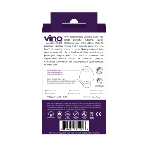 VeDO Vino Rechargeable Sonic Vibe Purple - Ultimate Clitoral Stimulation