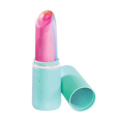 Vibrador de Bala Retro Recargable Lip Stick - Turquesa