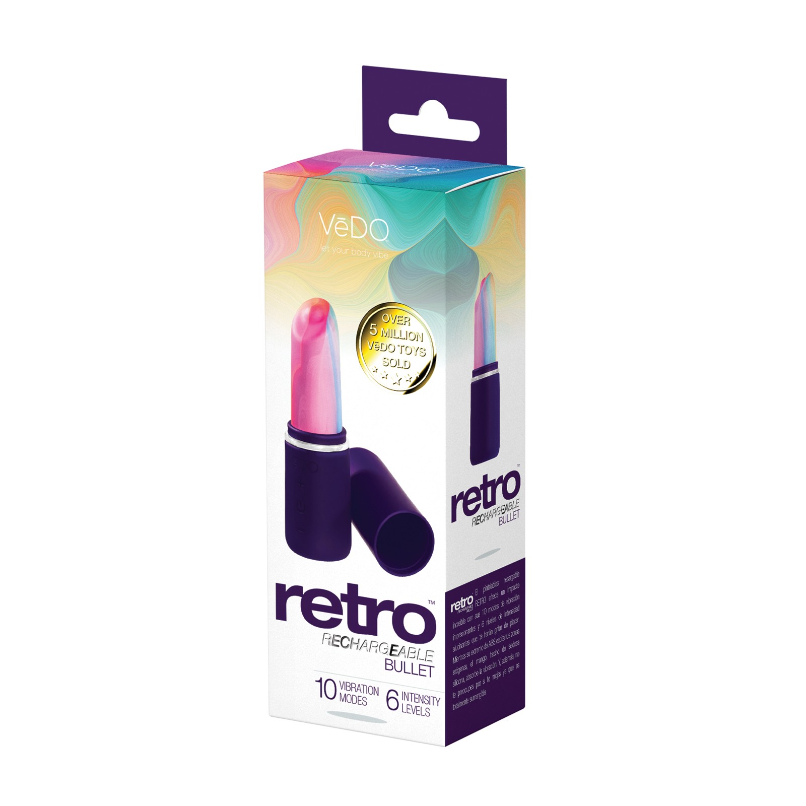 VeDO Retro Rechargeable Bullet Lip Stick Vibe Purple