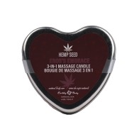 Earthly Body 3 in 1 Massage Heart Candle for Relaxation