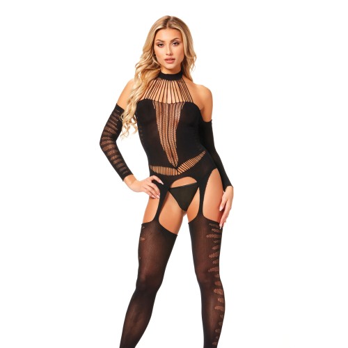 Halter Body Stocking Jumpsuit for Seductive Nights