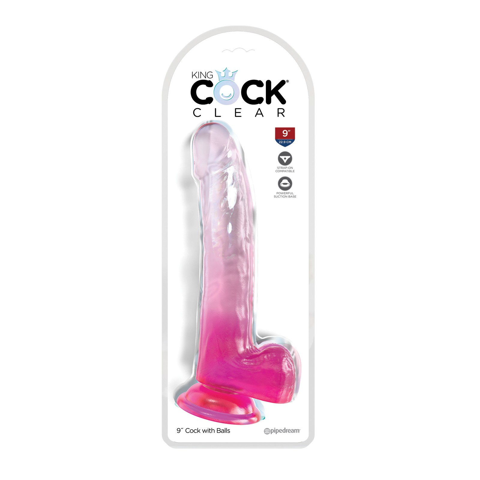 Dildo Realista King Cock Clear 9" - Placer Definitivo